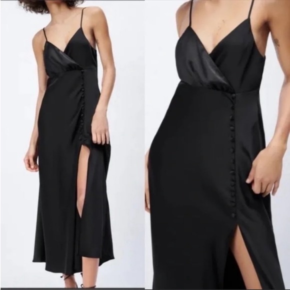 Zara black slip dress - Picture 2 of 4